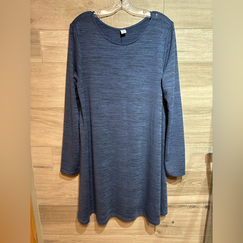 Old Navy Blue Long-Sleeve Swing Dress